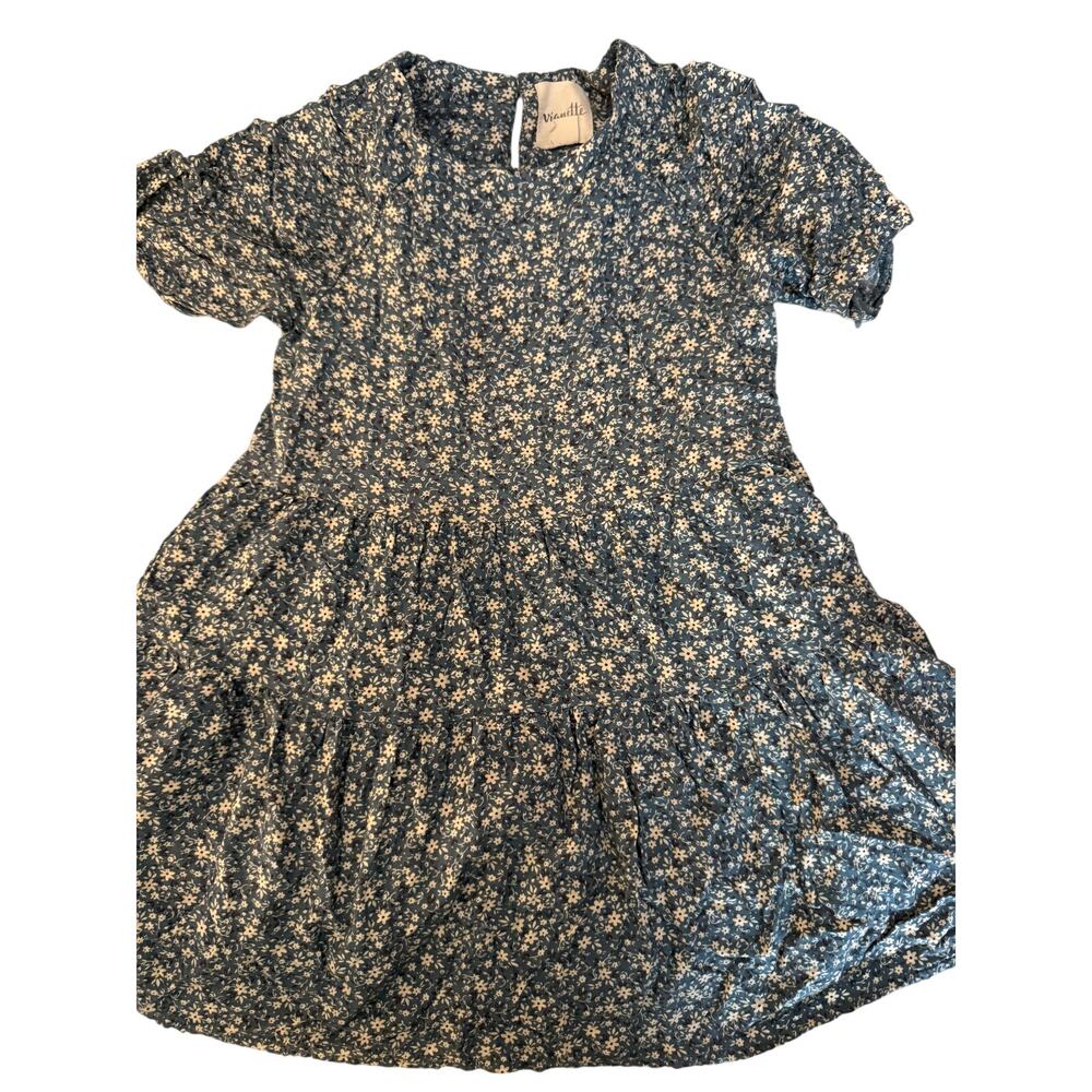 Vignette floral blue dress dress size 8